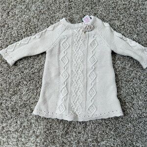 cupcakes & cashmere Cream Cable Knit Dress
